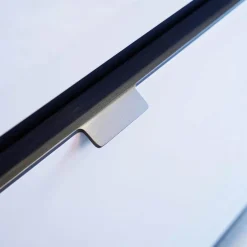 Barschrank Highboard Darren Farbe Sand Struktur Aschefurnier Korpus Aluminium Farbe Malz