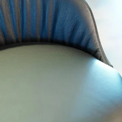 Barstuhl Romy Variante Uni Bezug Leder Sahara Ebony 60009 Holzgestell Eiche Schwarz WD002