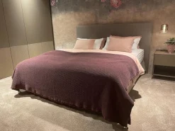 Basis Bett Stoff Nils-470-liver Beige inkl. Schabracke Und Kopfteil Change Ohne Matratze