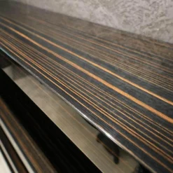 Bücherregal Carson Fachböden Ebenholz Seitenausführung Bronze