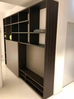 Bücherregal System Structure W40 Eucalyptus mit Schiebetür