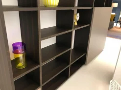 Bücherregal System Structure W40 Eucalyptus mit Schiebetür