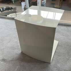 Beistelltisch 8300-517 Platte Weiß Hochglanz Lackiert Gestell Weiß