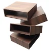 Beistelltisch Balancing Boxes Tineo Dunkelbraun Furniert Indischer Apfelbaum