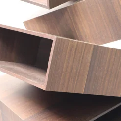 Beistelltisch Balancing Boxes Tineo Dunkelbraun Furniert Indischer Apfelbaum