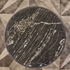 Beistelltisch Blend Marmor Schwarz Gestell Eschenholz