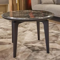 Beistelltisch Blend Marmor Schwarz Gestell Eschenholz