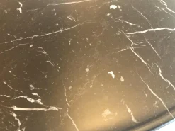 Beistelltisch Button, 2-er Set, Platte Marmor Marquinia 0955M, Gestell lackiert anthrazit