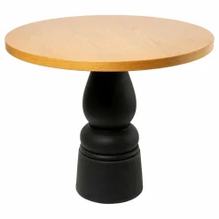 Beistelltisch Container Table Platte Eiche Natur Geölt Gestell Kunststoff Schwarz