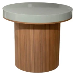 Beistelltisch Dress Up Platte Grün Lackiert LP-Verde Salvia Basis Nussbaum