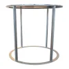 Beistelltisch Elios SMT05S Metallplatte Stahl Glänzend Gestell Nickelfarben Lackiert