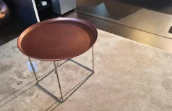 Beistelltisch Fat Fat TFF62 A Tablett Kupfer Brüniert Gestell Glänzend Verchromt