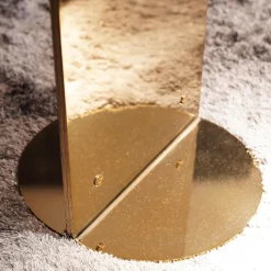 Beistelltisch Flirt Gestell Edelstahlplatte Oberfläche Lackiert In Poliertem Hellgold