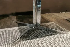 Beistelltisch Fly 14X50 Platte Canaletto Top B Nussbaum Gestell: Chrom Glänzend