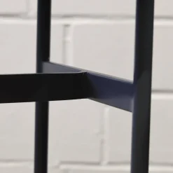 Beistelltisch Gio T40 3 Platte Angora Weiß Grau Gestell Schwarz