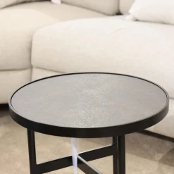 Beistelltisch Gio Tischplatte Black Schwarz Gestell Metall Pulverbeschichtet Schwarz