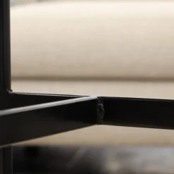 Beistelltisch Gio Tischplatte Black Schwarz Gestell Metall Pulverbeschichtet Schwarz