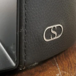 Beistelltisch Hoch 61 Bezug Leder 28 Living 11 Black Gestell Stahl Schwarz Beschichtet