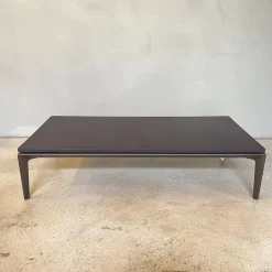 Beistelltisch Jaan Living 783 T1 Platte Leder Saddle Coffee Braun Gestell Bronze Schwarz Matt Pulverbeschichtet