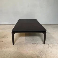 Beistelltisch Jaan Living 783 T1 Platte Leder Saddle Coffee Braun Gestell Bronze Schwarz Matt Pulverbeschichtet