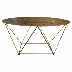 Beistelltisch Joco Platte Aluminium Messing Veredelt Gestell Stahl Messing Veredelt