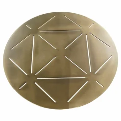 Beistelltisch Joco Platte Aluminium Messing Veredelt Gestell Stahl Messing Veredelt