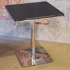 Beistelltisch Kyle Platte Gebürstetes Eichenholz In Farbe Mokka Lackiert