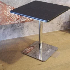 Beistelltisch Kyle Platte Gebürstetes Eichenholz In Farbe Mokka Lackiert