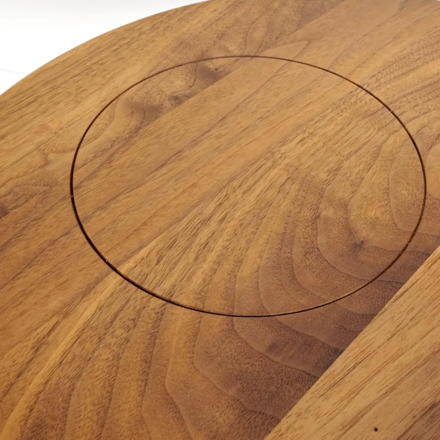 Beistelltisch Loup Groß Tischplatte Massiv Nuß-Splint Geölt Und Gewachst Gestell Metall Schwarz