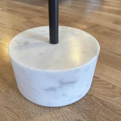 Beistelltisch Marmor Carrara Weiß Stahlgestell Anthrazit