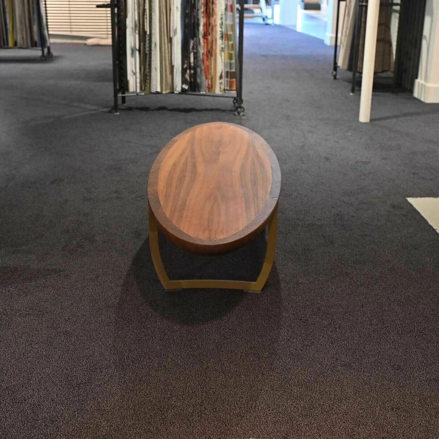 Beistelltisch Massivholz Gestell Gold