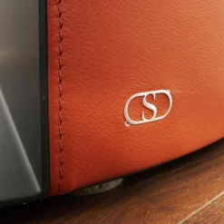 Beistelltisch Nieder 62 Bezug Leder 24 Select 148 Maine Gestell Stahl Schwarz Beschichtet