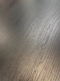 Beistelltisch Pilotis T 7706 Tischplatte Eiche Massiv Dunkel Lackiert Schwarz Gestell Metall Schwarzchrom