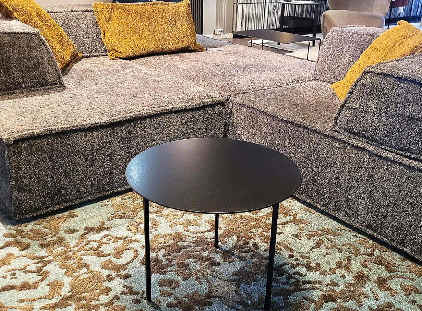 Beistelltisch Sting 3805 Platte F05 Schwarz Feinstruktur Metallgestell MP 210 F05 Schwarz