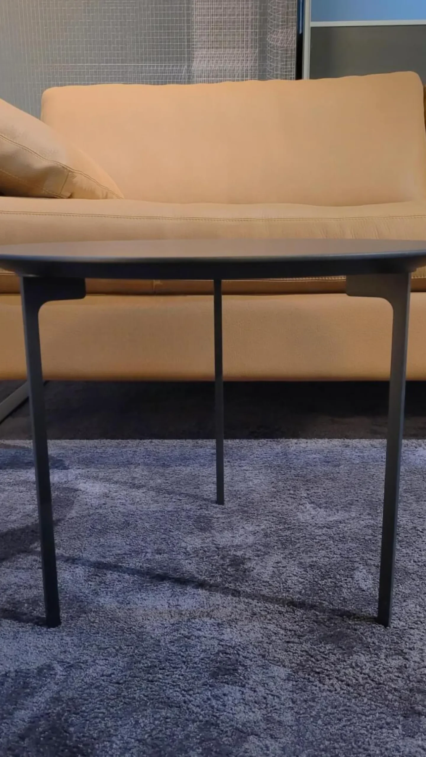 Beistelltisch Sting 3805 Platte F05 Schwarz Feinstruktur Metallgestell MP 210 F05 Schwarz