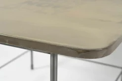 Beistelltisch Table-Au Platte Polyester Weiß Glänzend