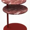 Beistelltisch Vicino VTR1 Marmor Rot Drehbar