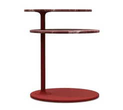Beistelltisch Vicino VTR1 Marmor Rot Drehbar
