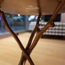 Beistelltisch Westchester Tischplatte Schwarzer Marmor Zweiggestell Metall Mit Gold Finish