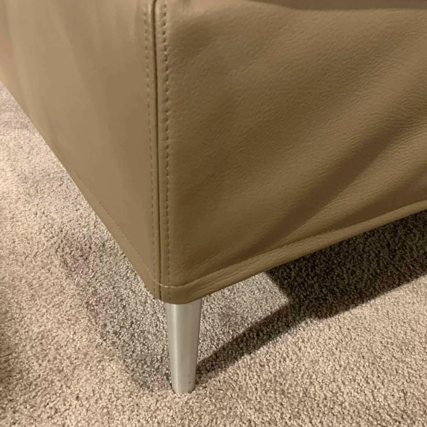 Bett Bohemian Leder Monza Braun mit Matratze H1/H2