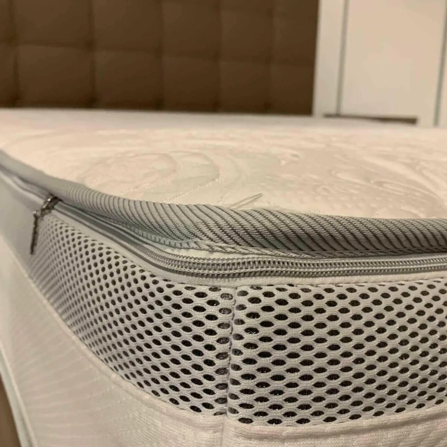 Bett Bohemian Leder Monza Braun mit Matratze H1/H2