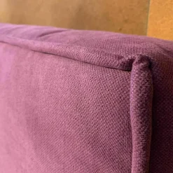 Bett Bohemian Stoff Shadow Prune mit Unterfederung ohne Matratzen