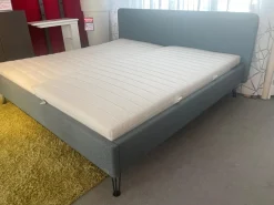 Bett Ciara 7121 218 Stoff Kitana Aqua Himmelblau Grau Blau Füße Fasio Anthrazit ohne Rost ohne Matratzen