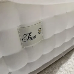 Bett Cleo Origins Complete Stoff Maxim 2130 Wollweiß Füße Metall Weiß Getaucht Inklusive 2 Matratzen