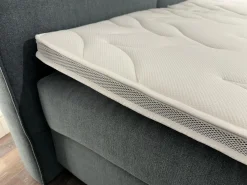 Bett Couture Stoff 8675 Blau mit 2 Matratzen Topper Plaid