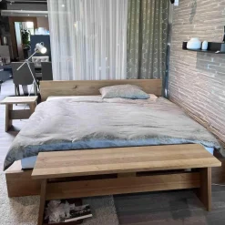 Bett Massivholz Europäische Eiche Geölt Mit Bank Und Beistelltisch