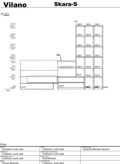 Bett mit Anbauregal Skara Schlafen Lack Cashmere (R4)