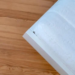 Bett Rom Lack Weiß 31 Effekt-Fuß Anthrazit Ohne Matratzen Und Ohne Lattenrost