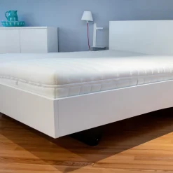 Bett Rom Lack Weiß 31 Effekt-Fuß Anthrazit Ohne Matratzen Und Ohne Lattenrost