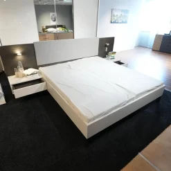 Bett Valea S71 69892 Lack R5 Brilliantgrau Hellgrau Weiß Kopfteil Dunkelgrau Inklusive Zubehör Inklusive Zubehör Ohne Matratze Ohne Lattenrost